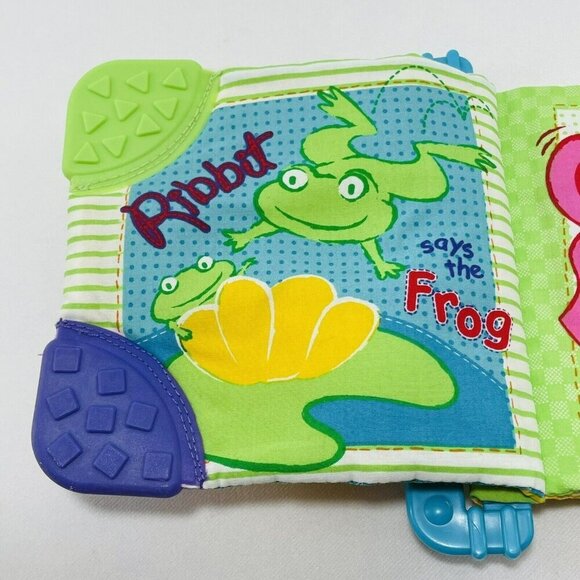 Bright Starts Animal Sounds Fun Baby Cloth Book Teethe Read Toy Infant Kid Play - Picture 5 of 12